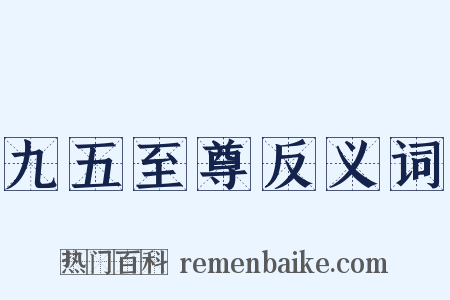 九五至尊反义词是什么意思的图片